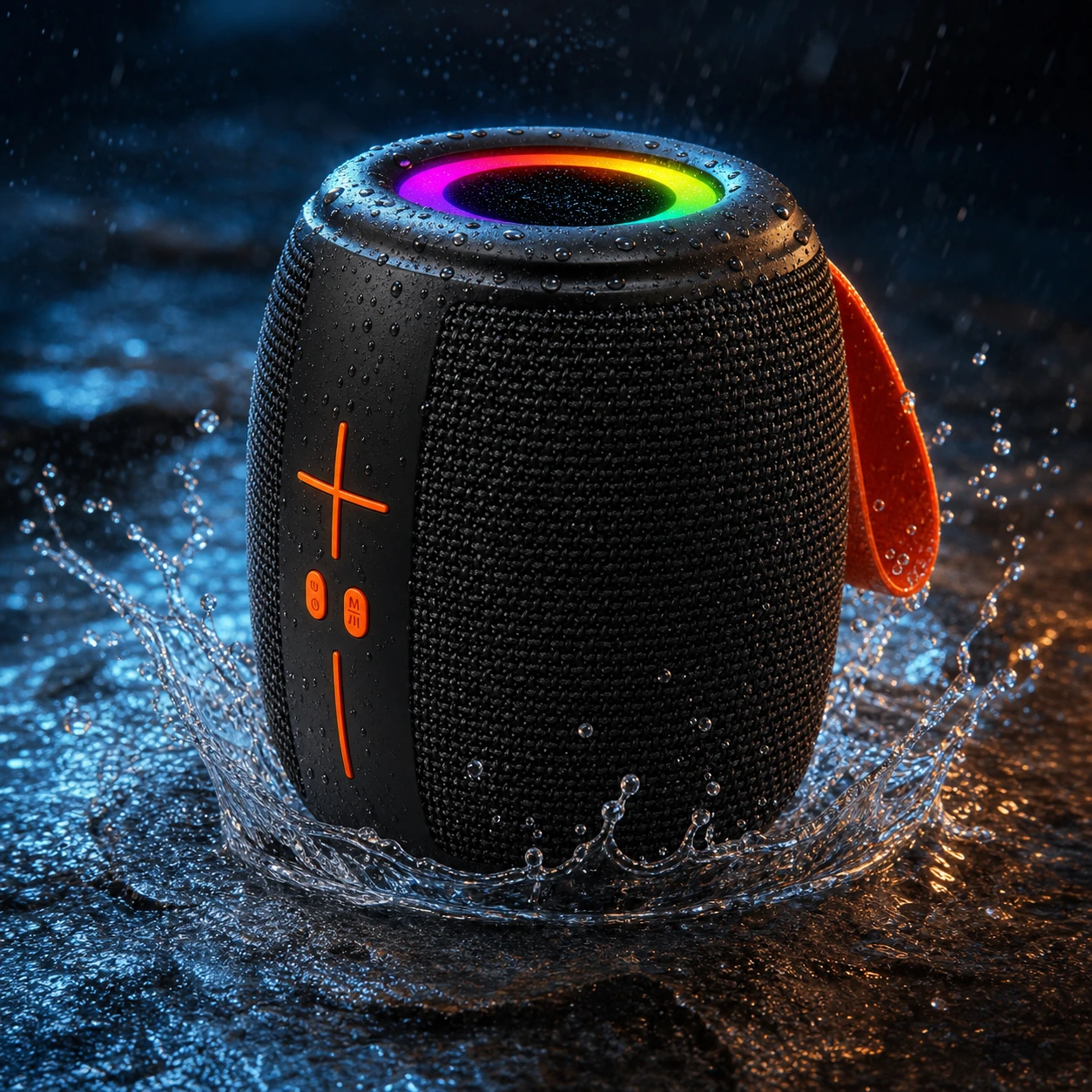 اسپیکر بلوتوثی قابل حمل نبرو WG-086 با نورپردازی RGB