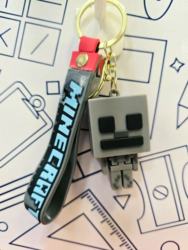 جاکلیدی ماینکرفت طرح اسکلت Minecraft Skeleton بنددار