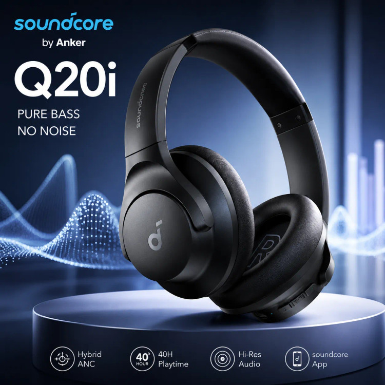 هدفون بلوتوثی انکر مدل Soundcore Q20i با نویز کنسلینگ ANC